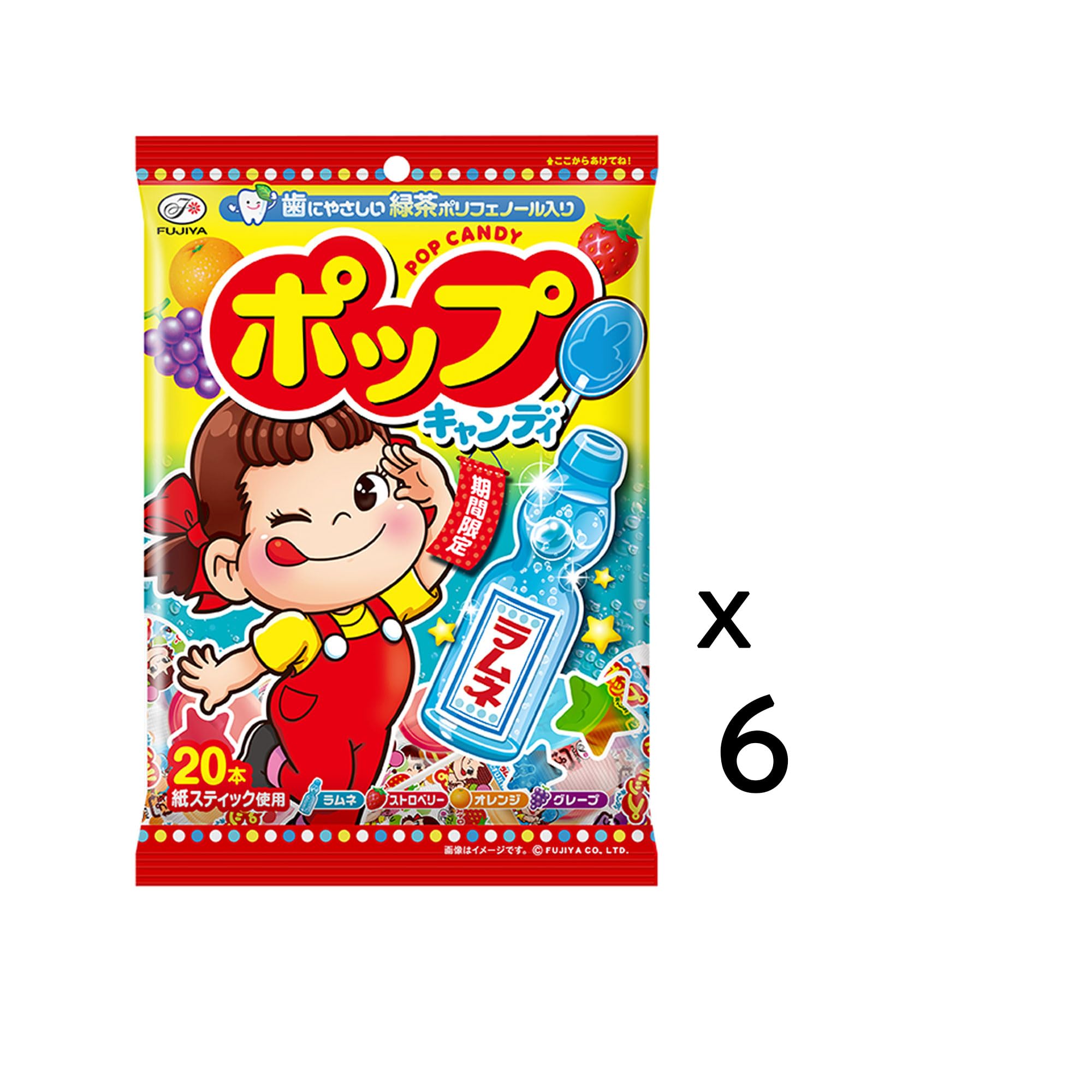 Amazon.co.jp: 不二家 ポップキャンディ袋 20本×6袋 : 食品・飲料・お酒